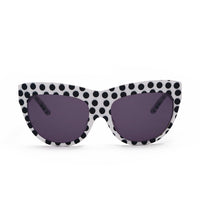 Cat Eye Sunglasses for Women in Polka Dot Black Color