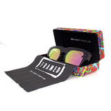 Microdot Black Sunglasses for Men  in Pink and Yellow Shade