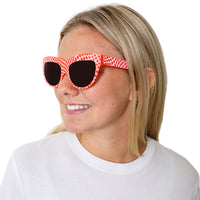 Cat Eye Shaped Frames For Women Polka Dot Orange Color